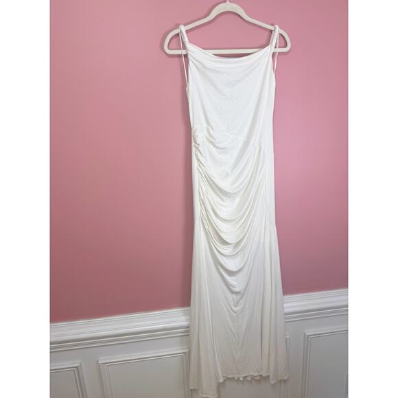 Alice + Olivia Bianca Midi Dress in Off White Size 8 - Picture 3 of 8